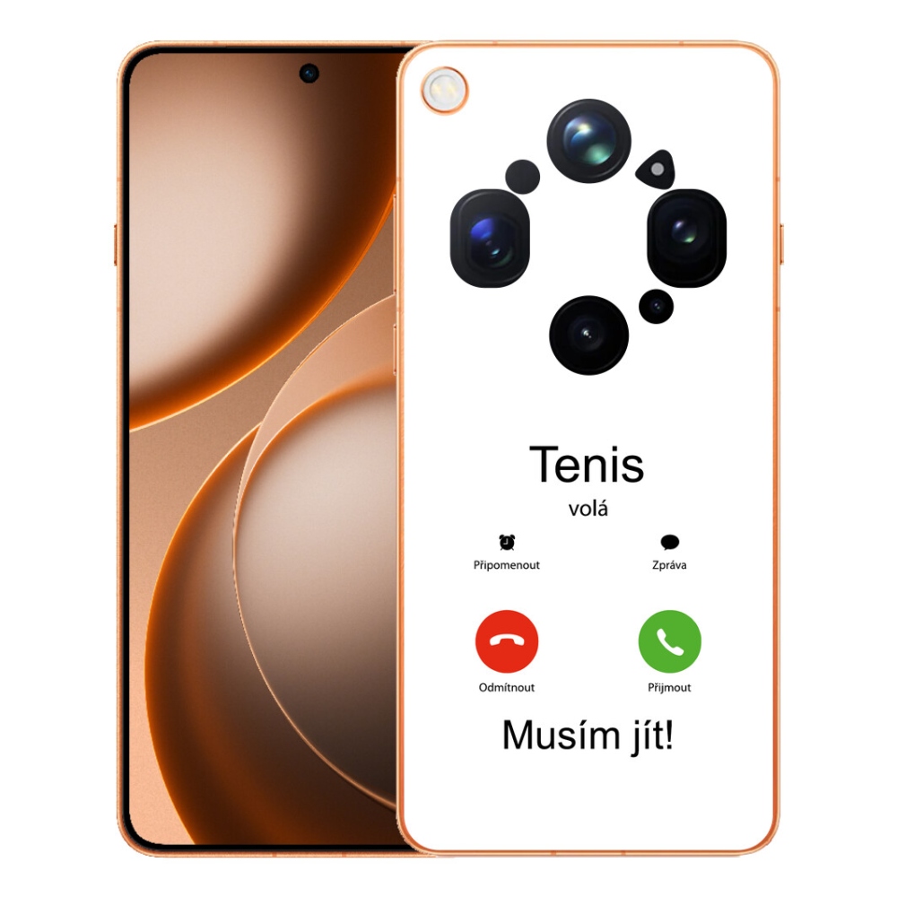 Gelový kryt mmCase na Oppo Find X9 Ultra - tenis volá bílé pozadí