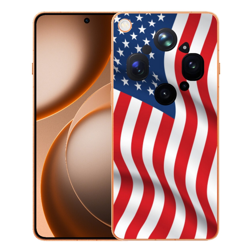 Gelový kryt mmCase na Oppo Find X9 Ultra - USA vlajka