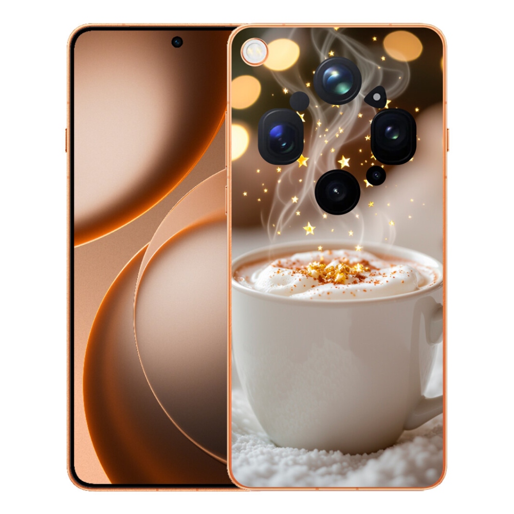 Gelový kryt mmCase na Oppo Find X9 Ultra - vánoční horký nápoj