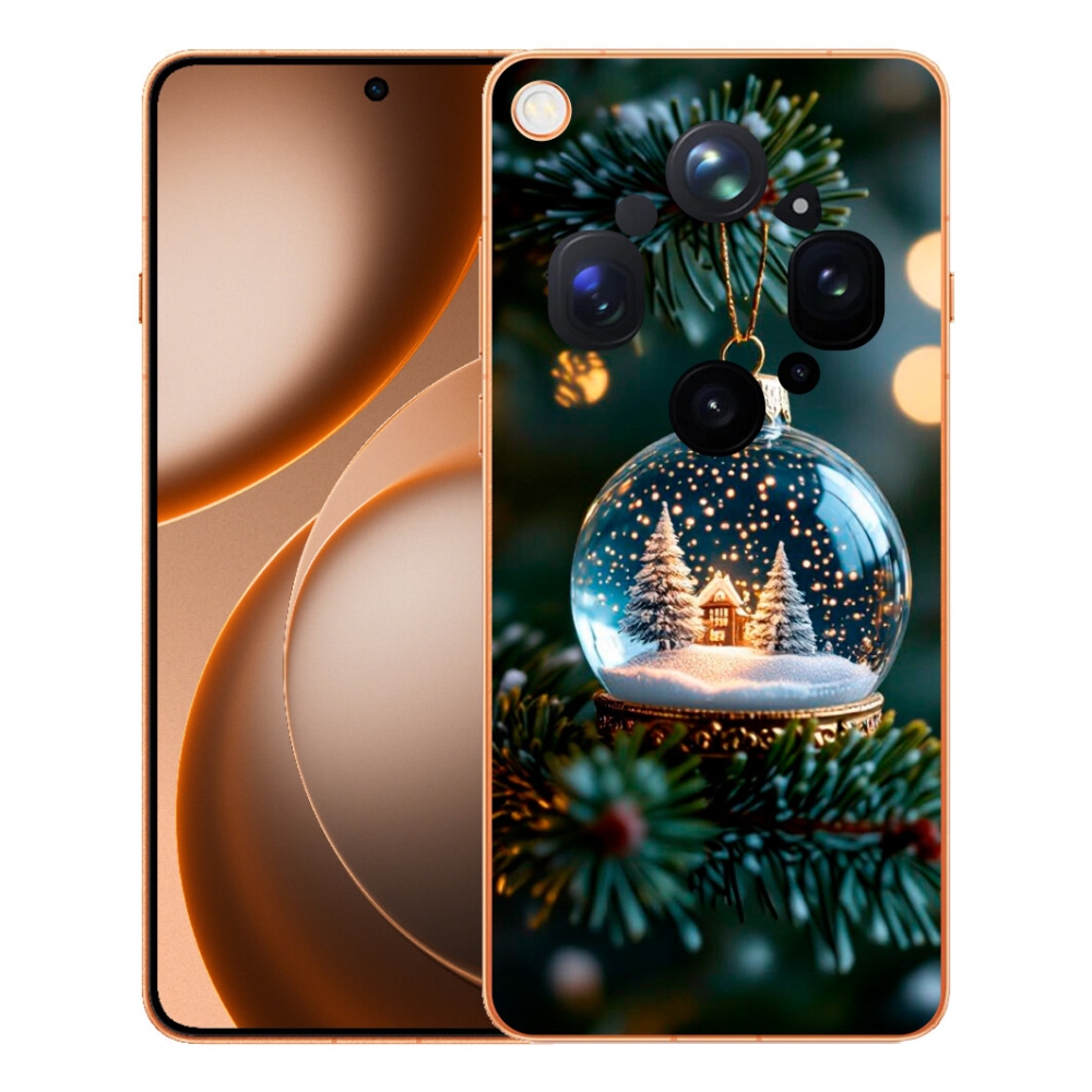 Gelový kryt mmCase na Oppo Find X9 Ultra - vánoční koule 2