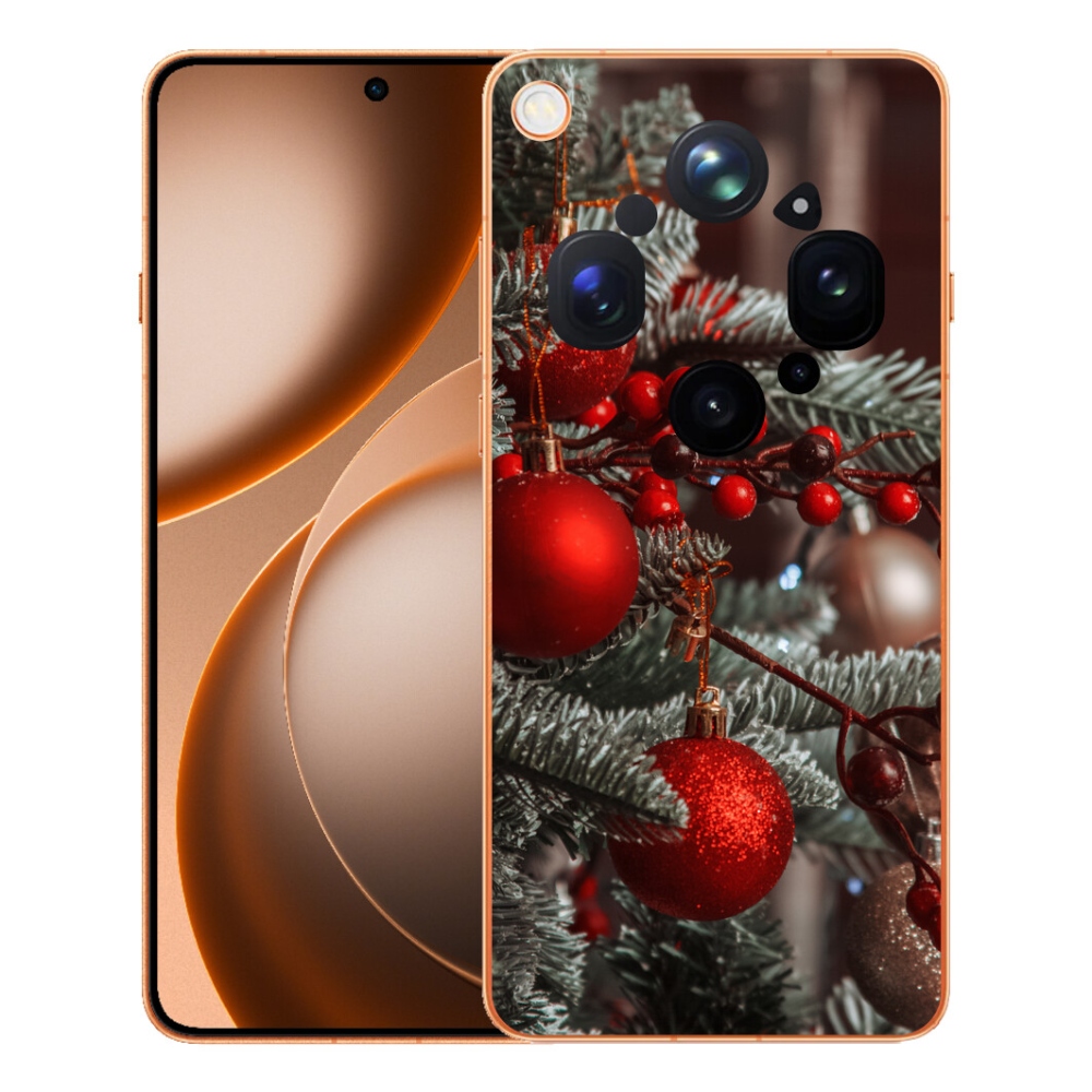 Gelový kryt mmCase na Oppo Find X9 Ultra - vánoční ozdoby 2