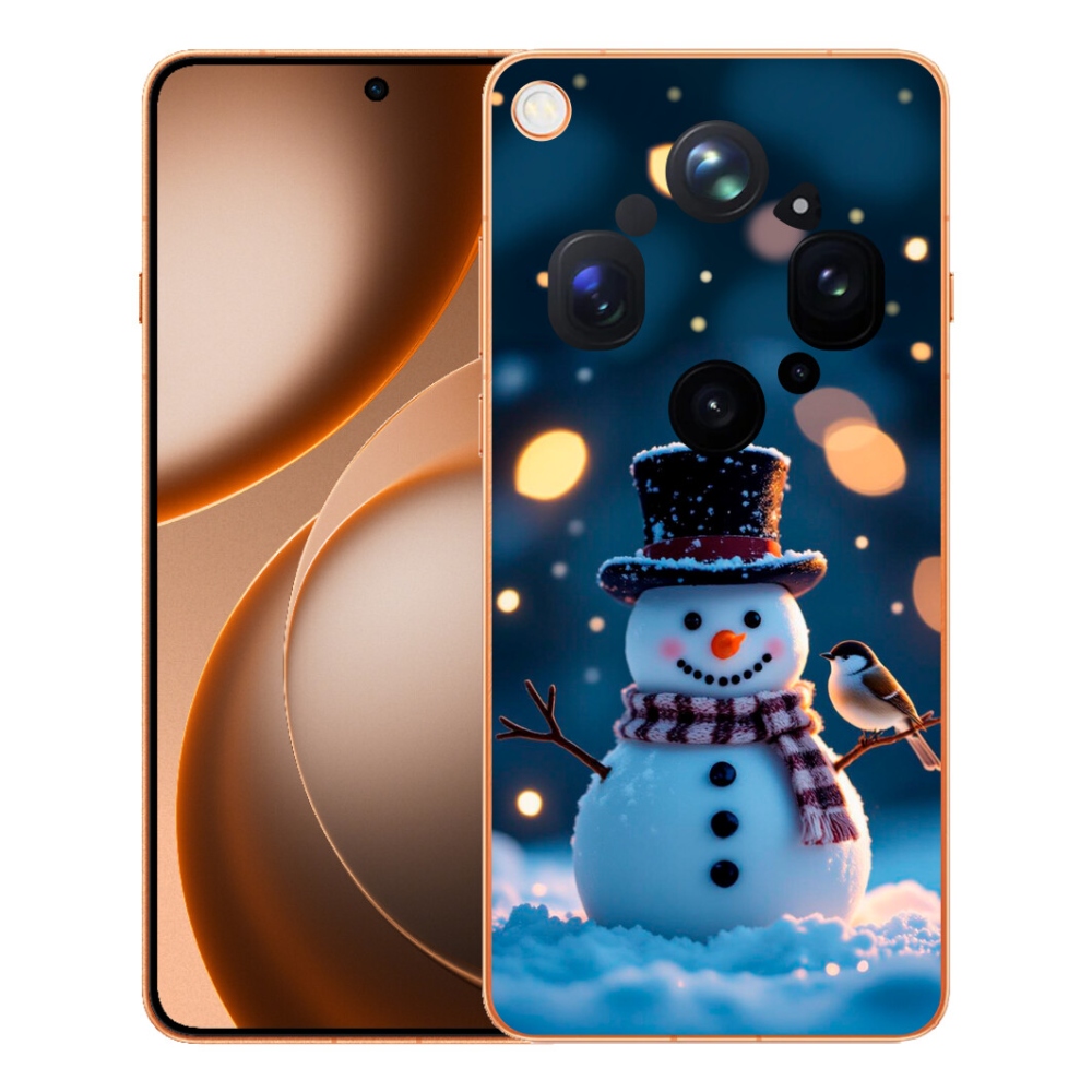 Gelový kryt mmCase na Oppo Find X9 Ultra - vánoční sněhulák