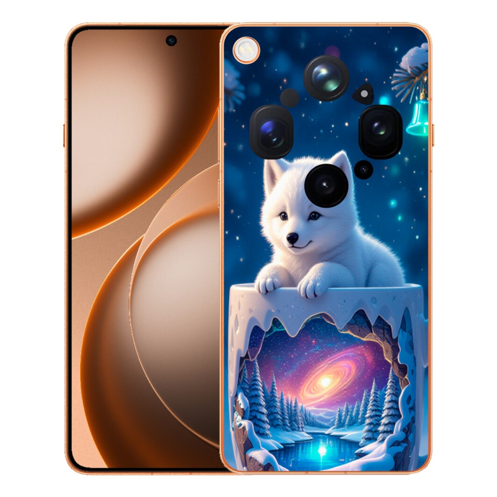 Gelový kryt mmCase na Oppo Find X9 Ultra - vánoční štěně