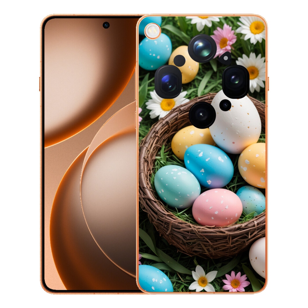 Gelový kryt mmCase na Oppo Find X9 Ultra - velikonoční vajíčka 2