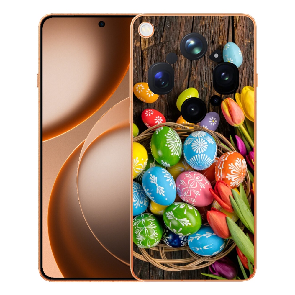 Gelový kryt mmCase na Oppo Find X9 Ultra - velikonoční vajíčka
