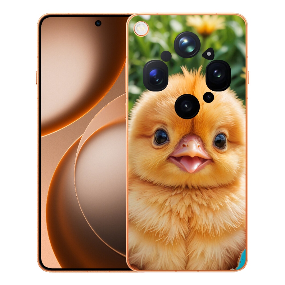Gelový kryt mmCase na Oppo Find X9 Ultra - veselé kuřátko