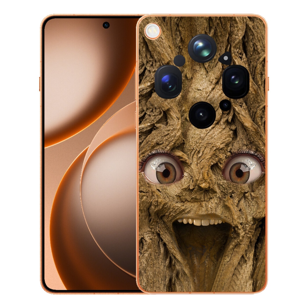 Gelový kryt mmCase na Oppo Find X9 Ultra - veselý strom s očima