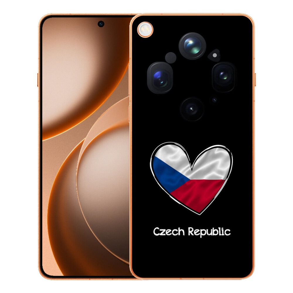 Gelový kryt mmCase na Oppo Find X9 Ultra - vlajka srdce černé pozadí