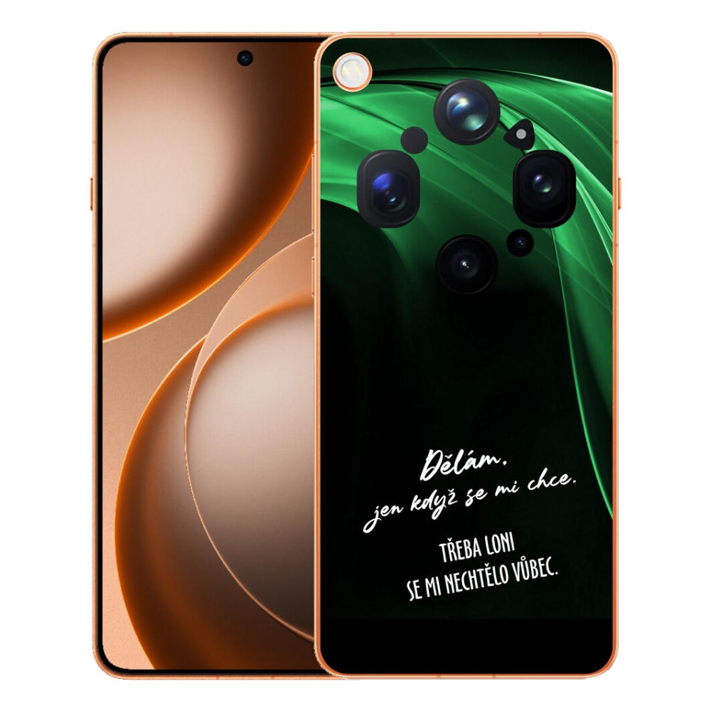 Gelový kryt mmCase na Oppo Find X9 Ultra - vtipný text 12 černé pozadí