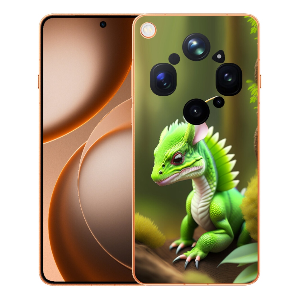 Gelový kryt mmCase na Oppo Find X9 Ultra - zelený dráček