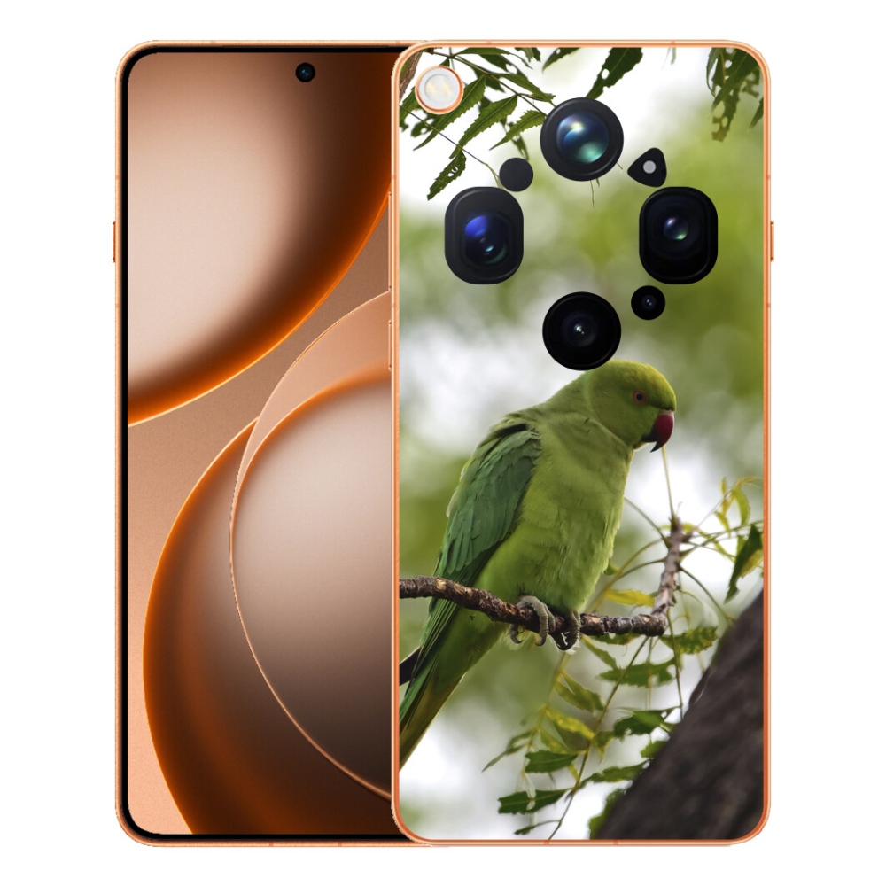 Gelový kryt mmCase na Oppo Find X9 Ultra - zelený papoušek