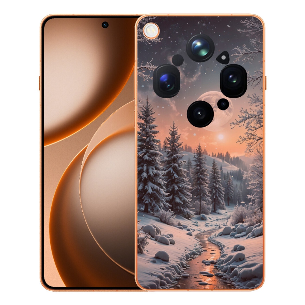 Gelový kryt mmCase na Oppo Find X9 Ultra - zimní krajina 2