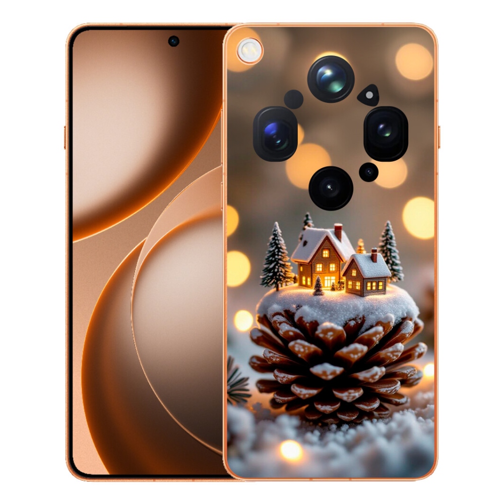 Gelový kryt mmCase na Oppo Find X9 Ultra - zimní vesnička