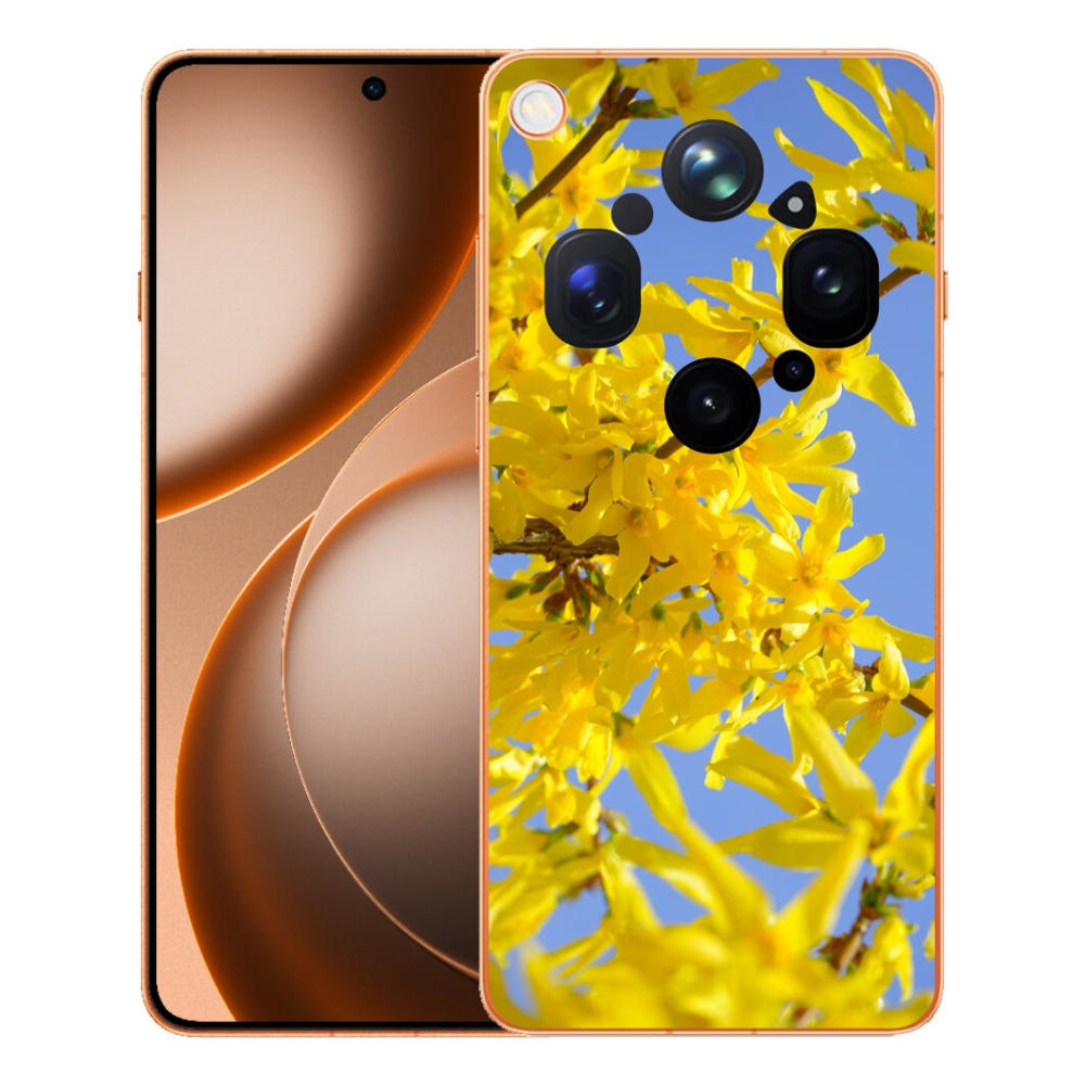 Gelový kryt mmCase na Oppo Find X9 Ultra - žluté květy