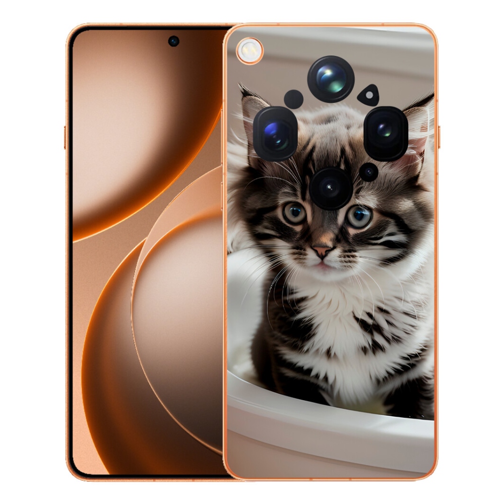 Gelový kryt mmCase na Oppo Find X9 Ultra - zvědavé kotě