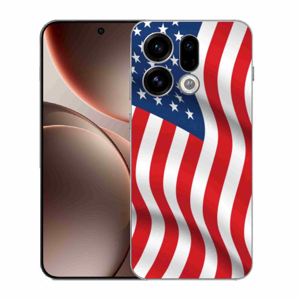 Gelový kryt mmCase na Oppo Find X9 - USA vlajka