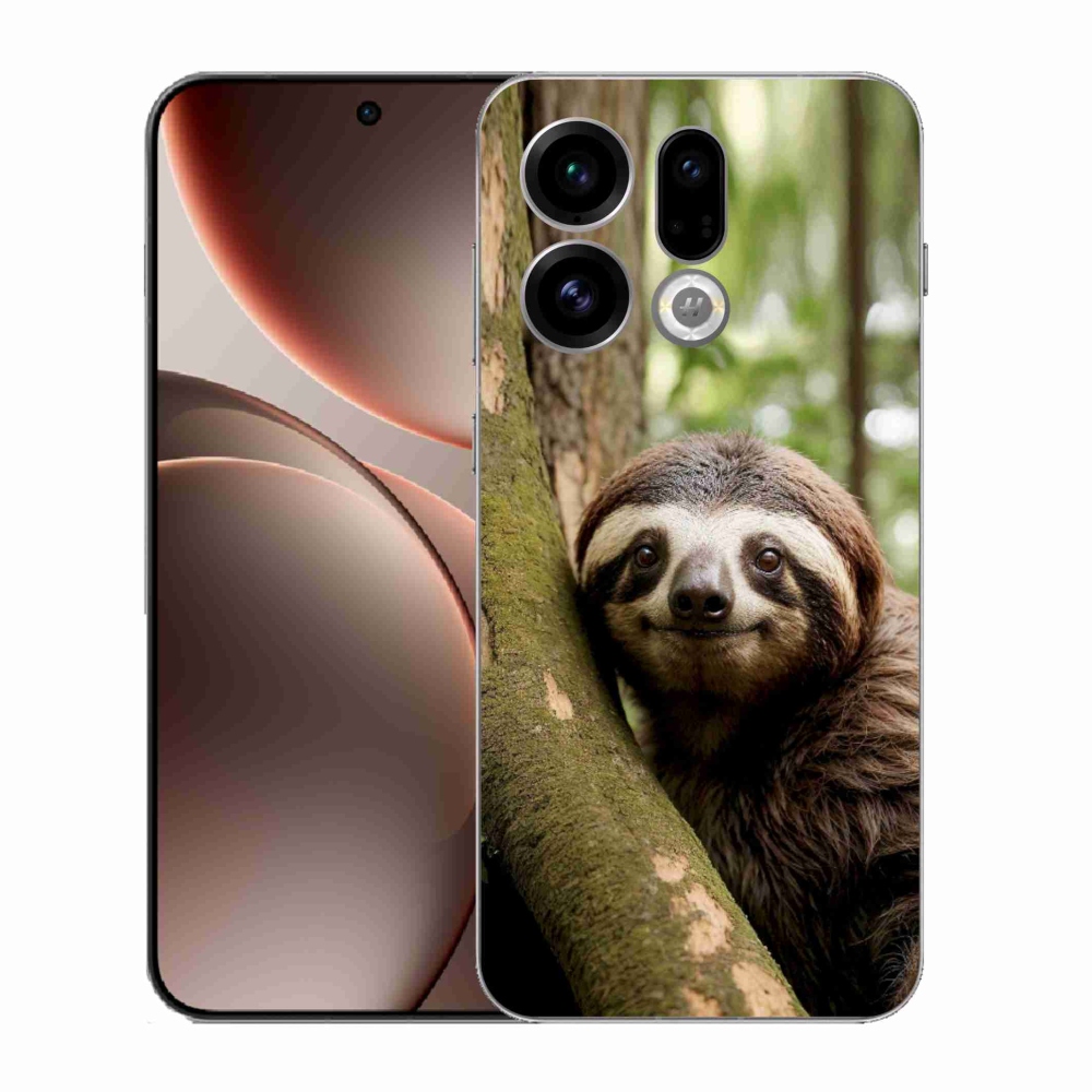 Gelový kryt mmCase na Oppo Find X9 - usměvavý lenochod