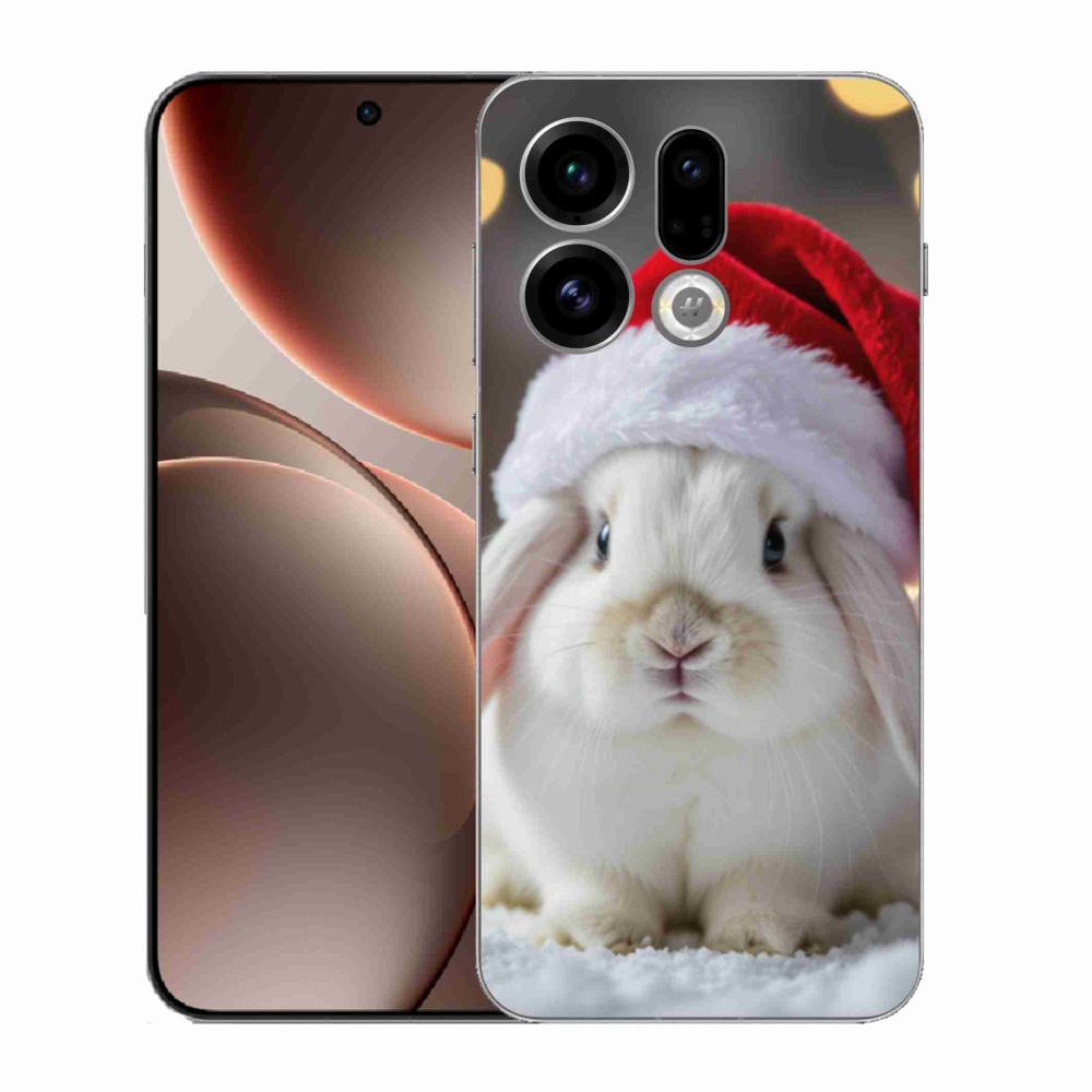 Gelový kryt mmCase na Oppo Find X9 - vánoční králík