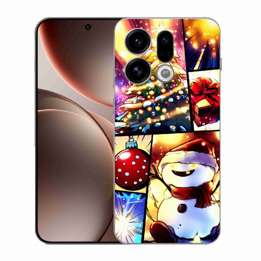 Gelový kryt mmCase na Oppo Find X9 - vánoční motivy 1