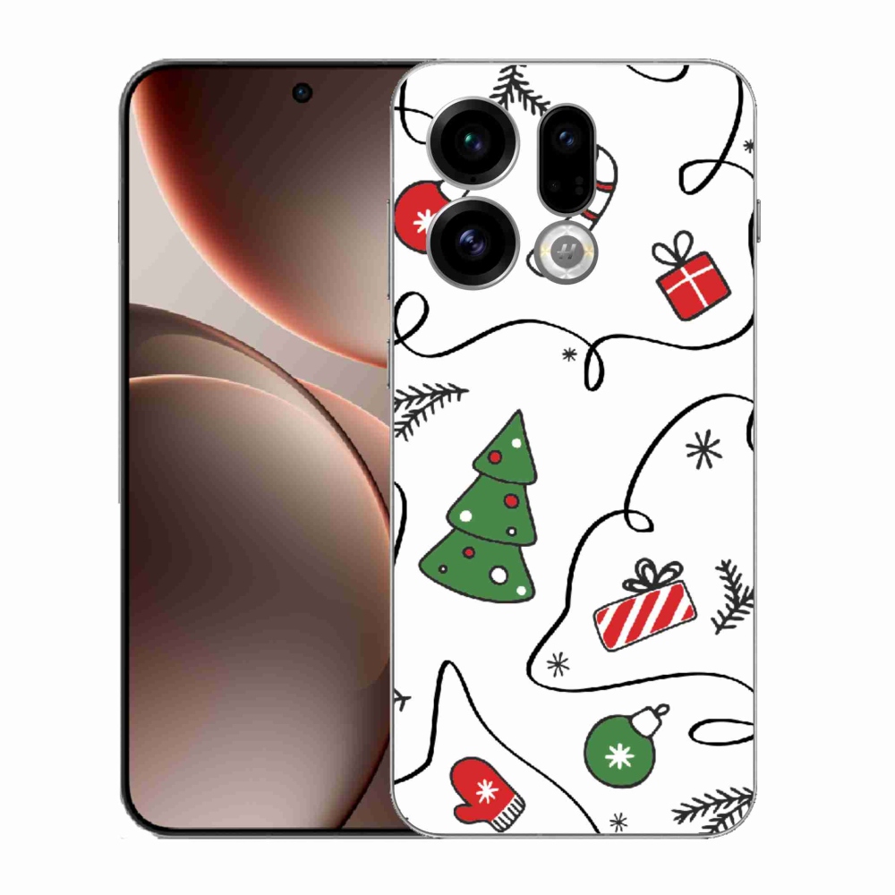 Gelový kryt mmCase na Oppo Find X9 - vánoční motivy