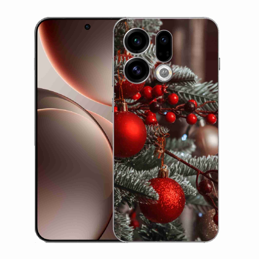 Gelový kryt mmCase na Oppo Find X9 - vánoční ozdoby 2