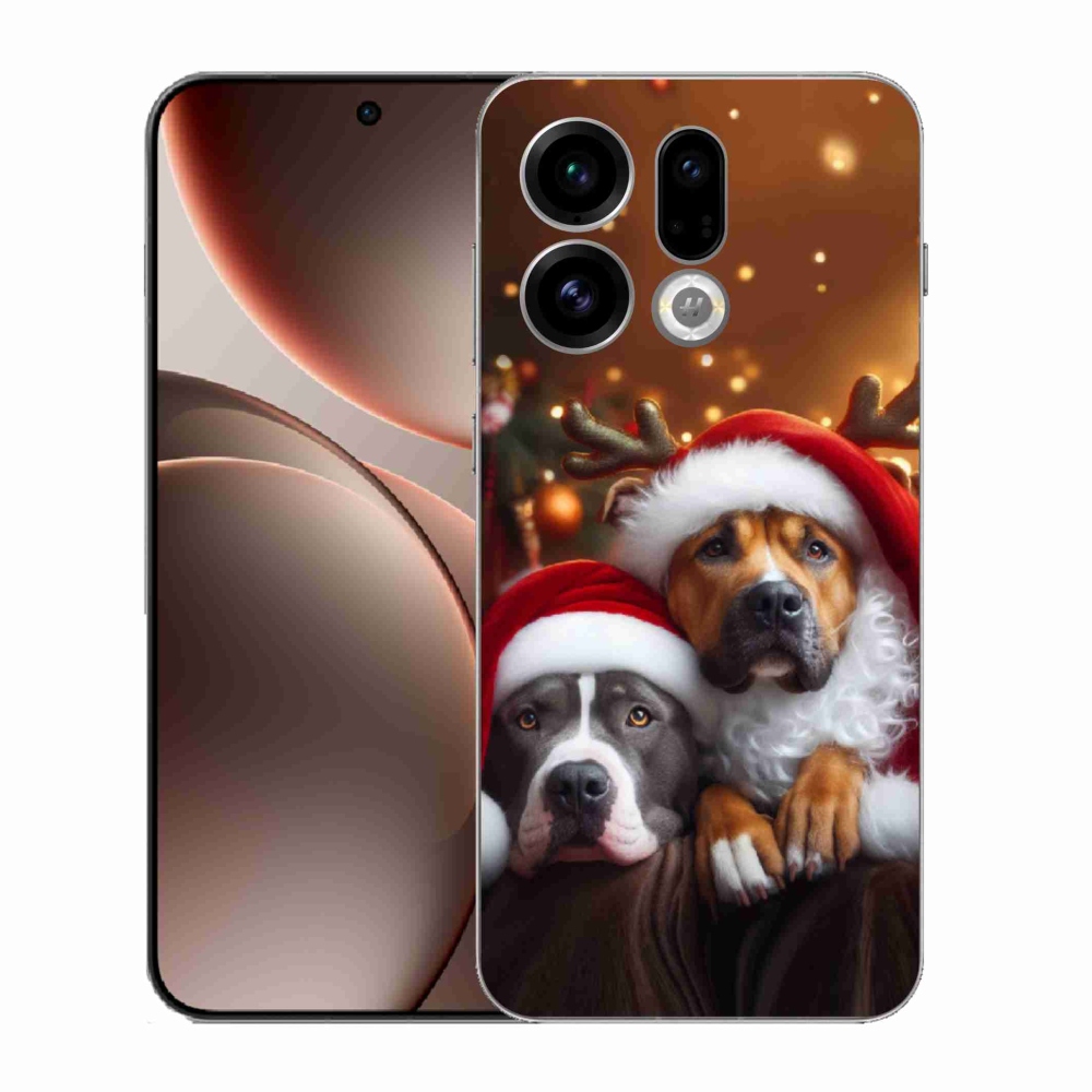 Gelový kryt mmCase na Oppo Find X9 - vánoční psi