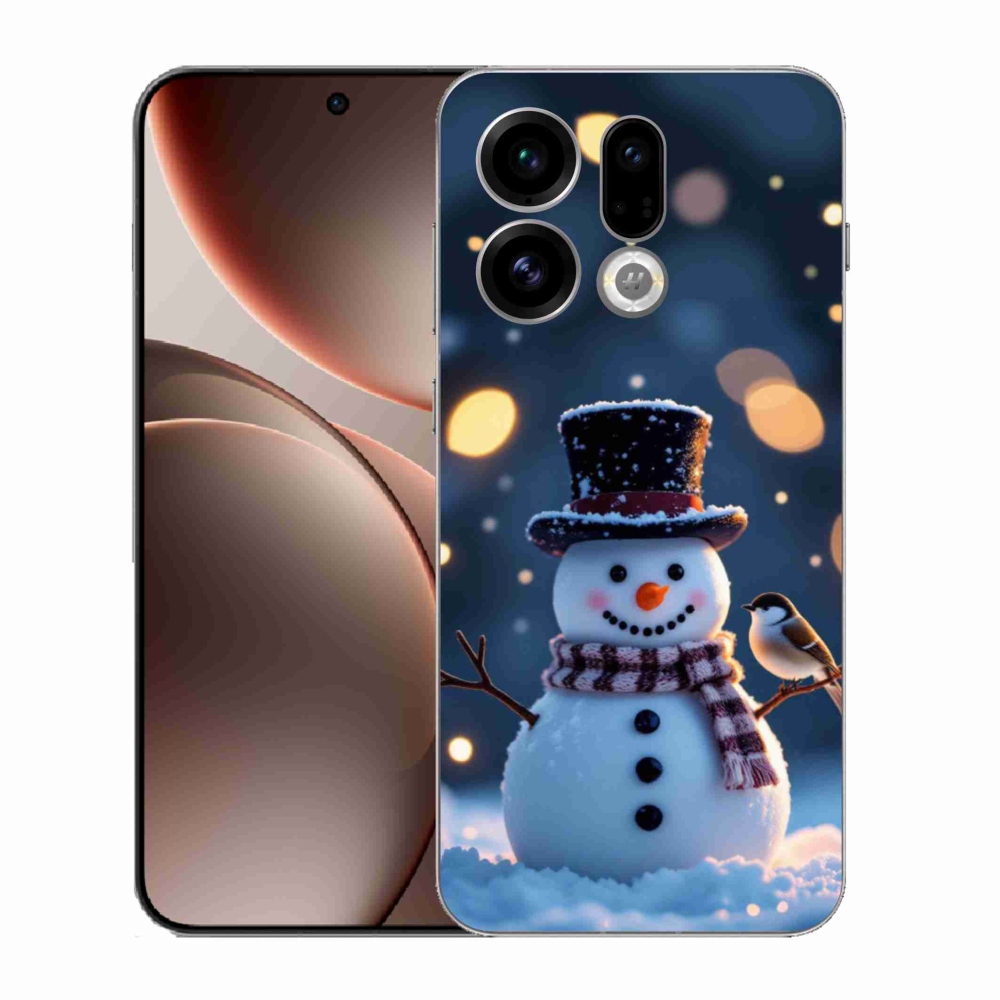 Gelový kryt mmCase na Oppo Find X9 - vánoční sněhulák