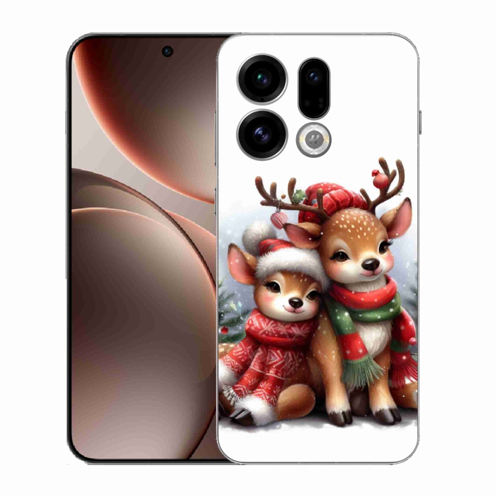 Gelový kryt mmCase na Oppo Find X9 - vánoční sobi