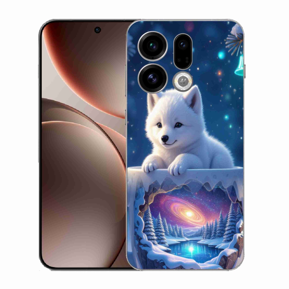 Gelový kryt mmCase na Oppo Find X9 - vánoční štěně
