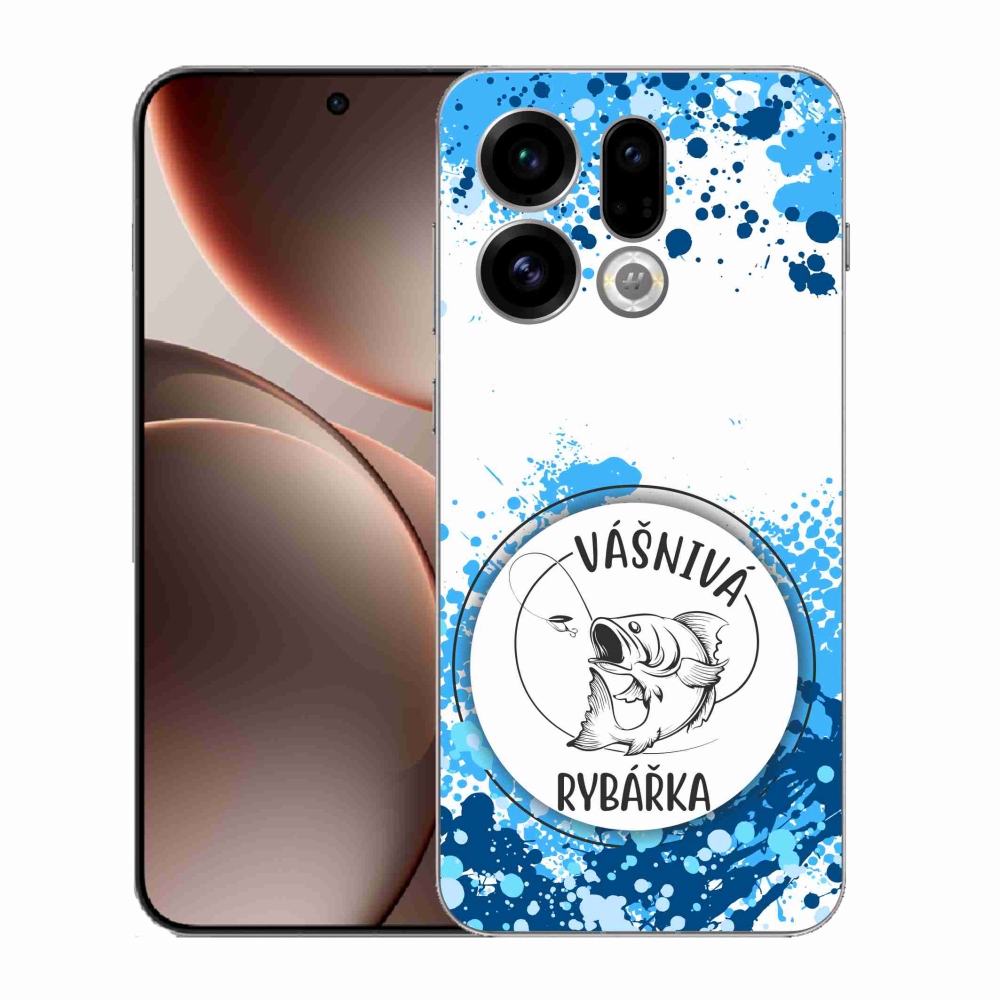 Gelový kryt mmCase na Oppo Find X9 - vášnivá rybářka bílé pozadí