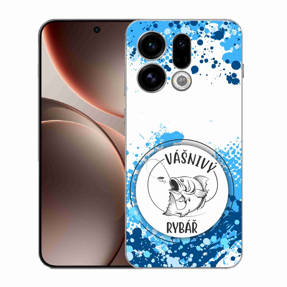 Gelový kryt mmCase na Oppo Find X9 - vášnivý rybář bílé pozadí