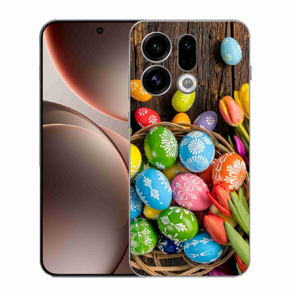 Gelový kryt mmCase na Oppo Find X9 - velikonoční vajíčka
