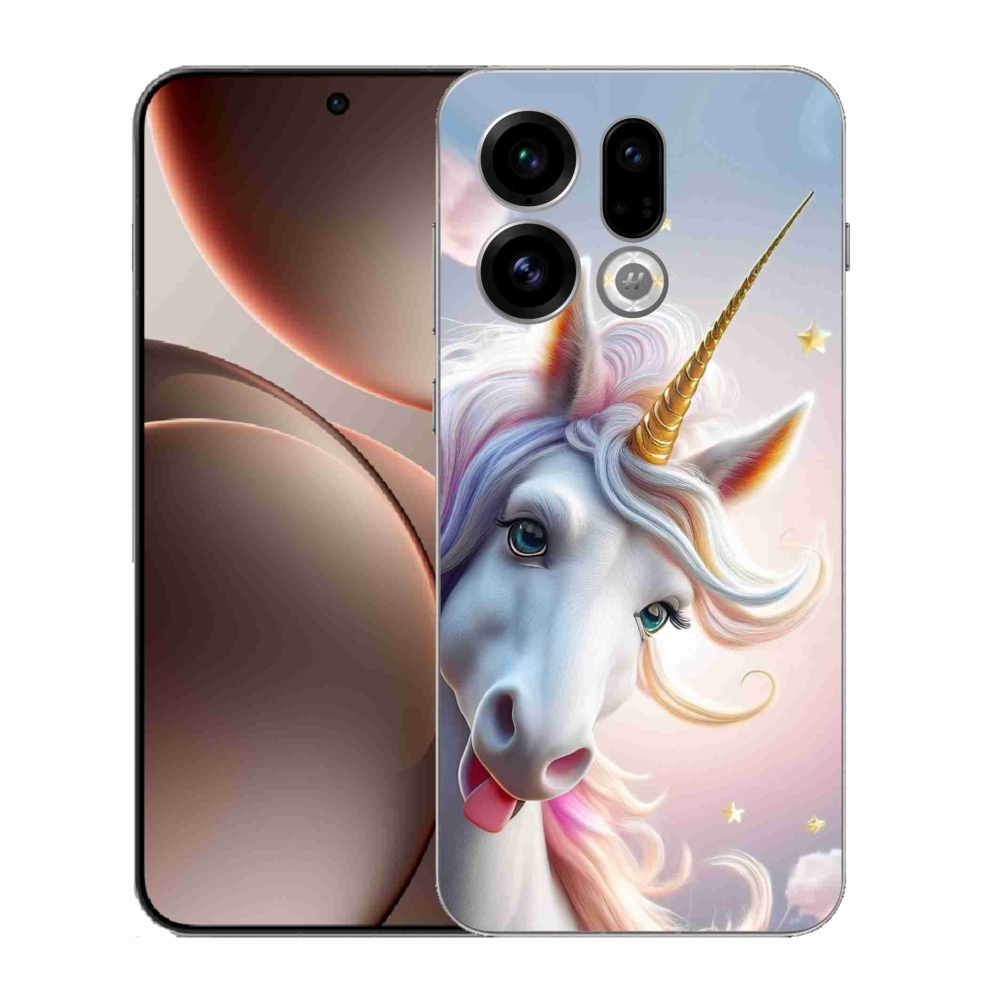 Gelový kryt mmCase na Oppo Find X9 - veselý jednorožec