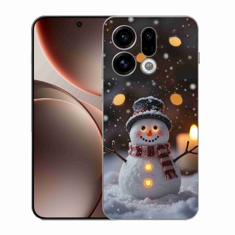 Gelový kryt mmCase na Oppo Find X9 - veselý sněhulák