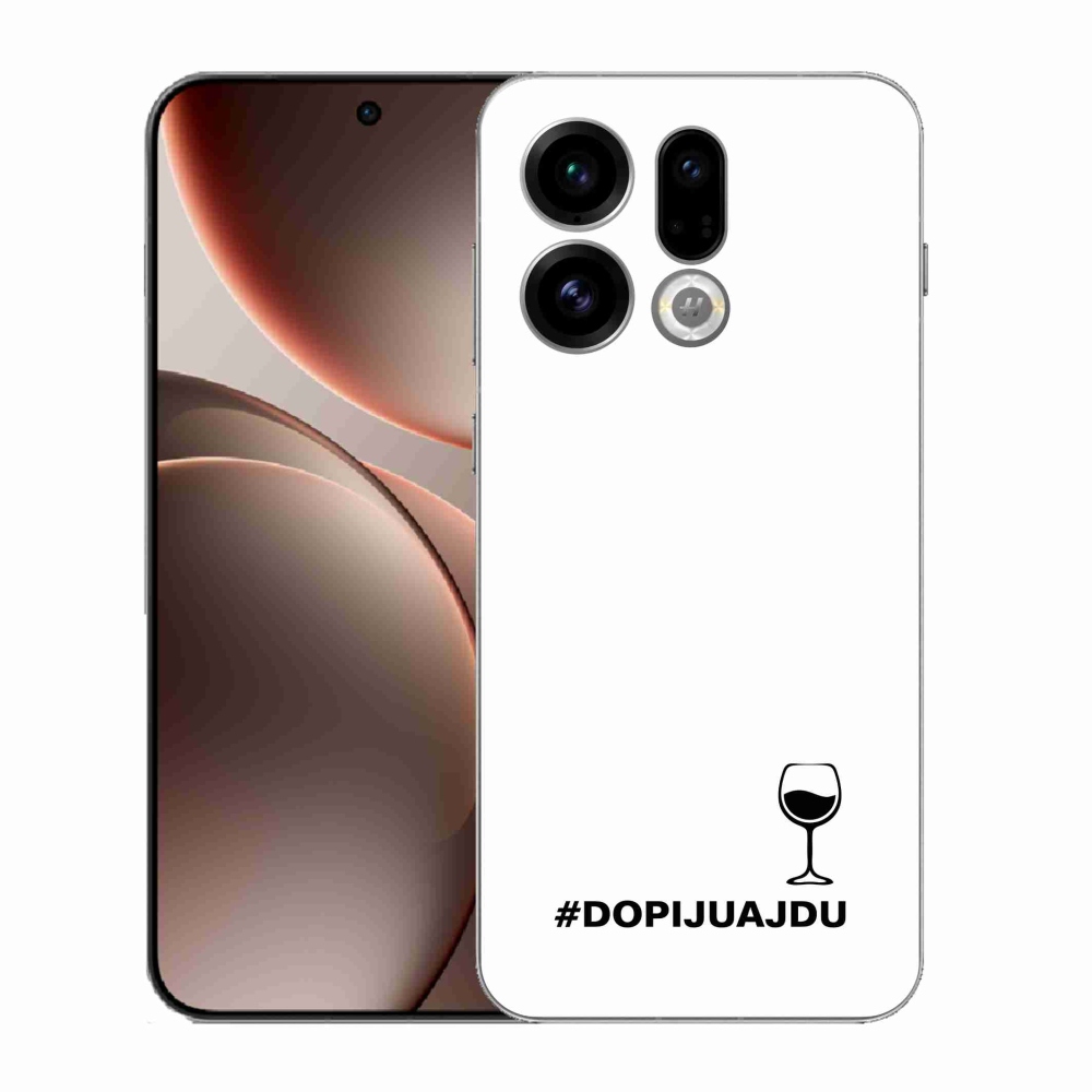 Gelový kryt mmCase na Oppo Find X9 - vinný motiv bílé pozadí