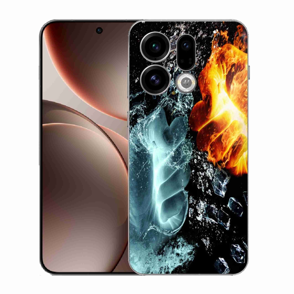 Gelový kryt mmCase na Oppo Find X9 - voda a oheň