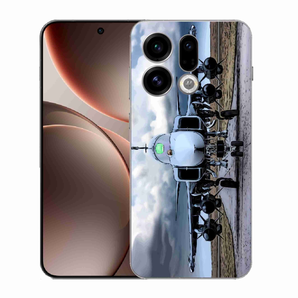Gelový kryt mmCase na Oppo Find X9 - vojenské letadlo