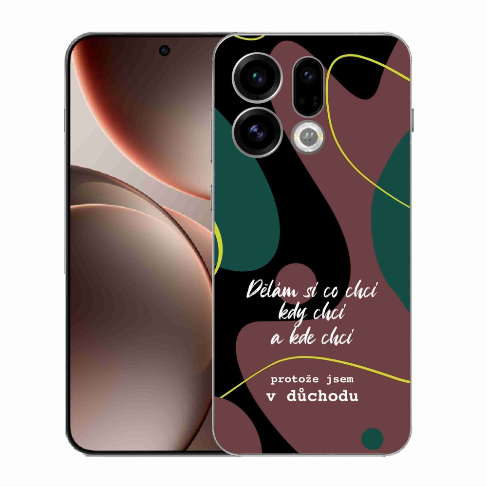 Gelový kryt mmCase na Oppo Find X9 - vtipný text 10 černé pozadí