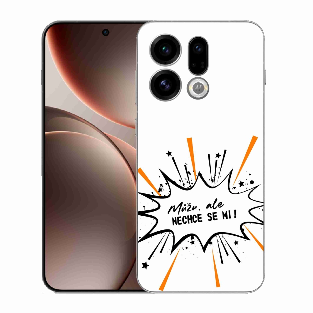 Gelový kryt mmCase na Oppo Find X9 - vtipný text 11 bílé pozadí