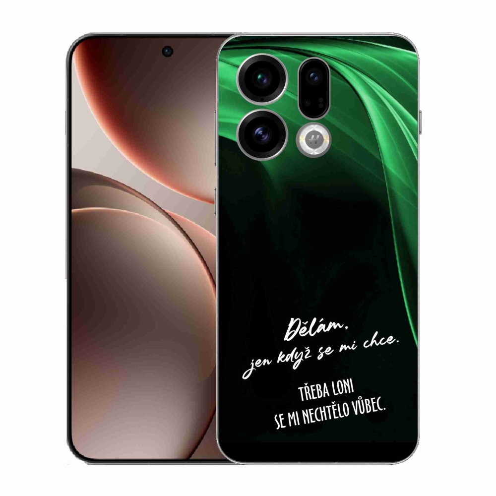 Gelový kryt mmCase na Oppo Find X9 - vtipný text 12 černé pozadí