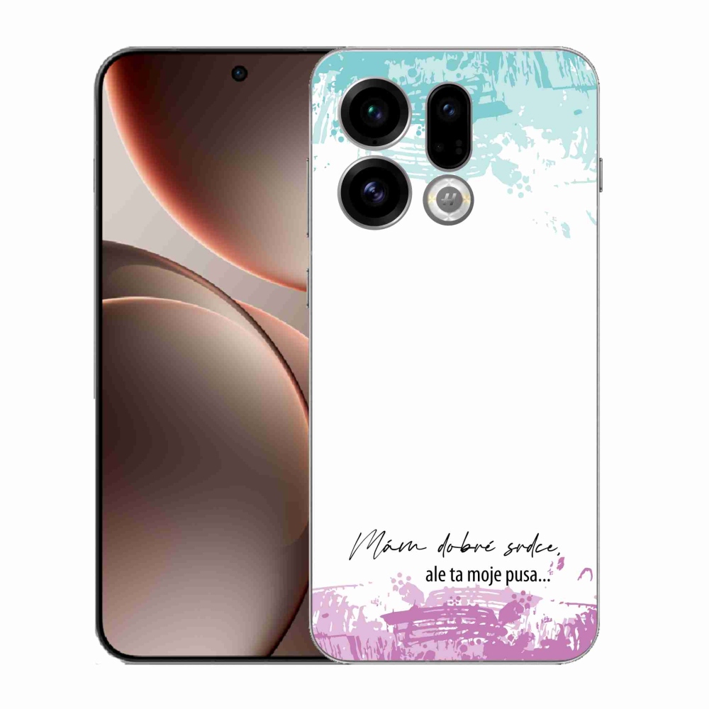 Gelový kryt mmCase na Oppo Find X9 - vtipný text 3 bílé pozadí
