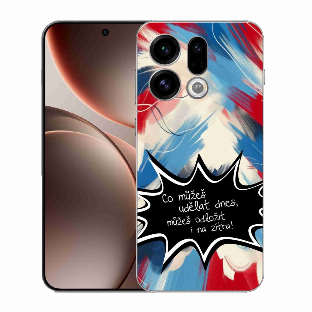 Gelový kryt mmCase na Oppo Find X9 - vtipný text 9 černé pozadí