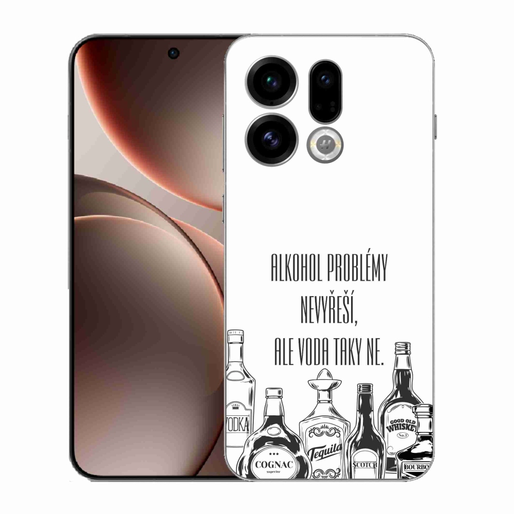 Gelový kryt mmCase na Oppo Find X9 - vtipný text bílé pozadí