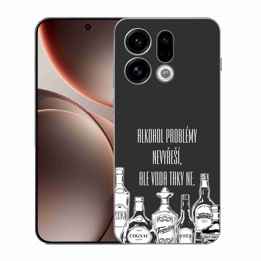 Gelový kryt mmCase na Oppo Find X9 - vtipný text černé pozadí