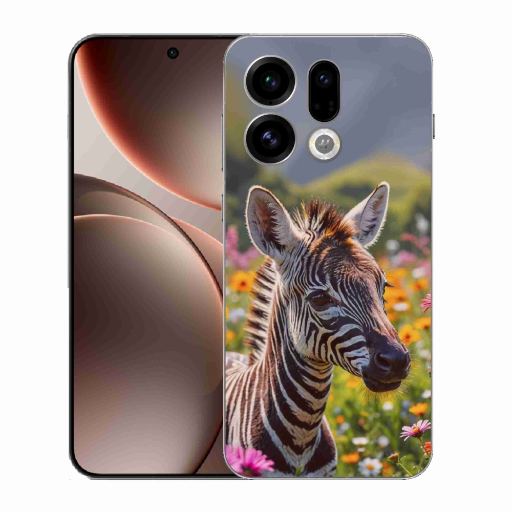 Gelový kryt mmCase na Oppo Find X9 - zebra na louce