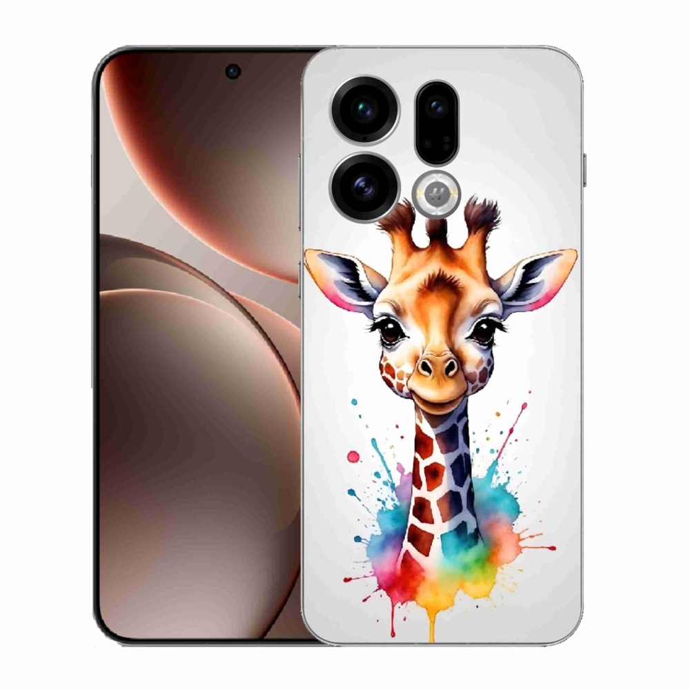 Gelový kryt mmCase na Oppo Find X9 - žirafa 1