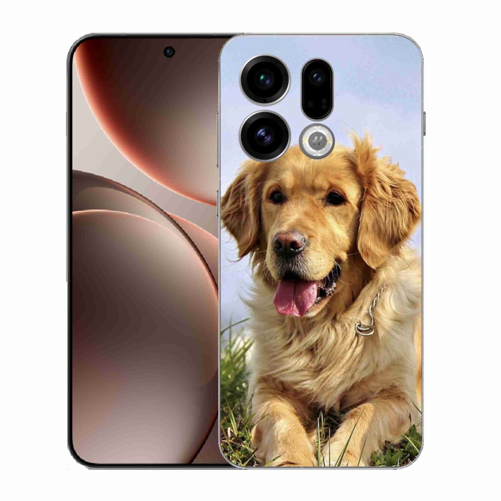 Gelový kryt mmCase na Oppo Find X9 - zlatý retrívr