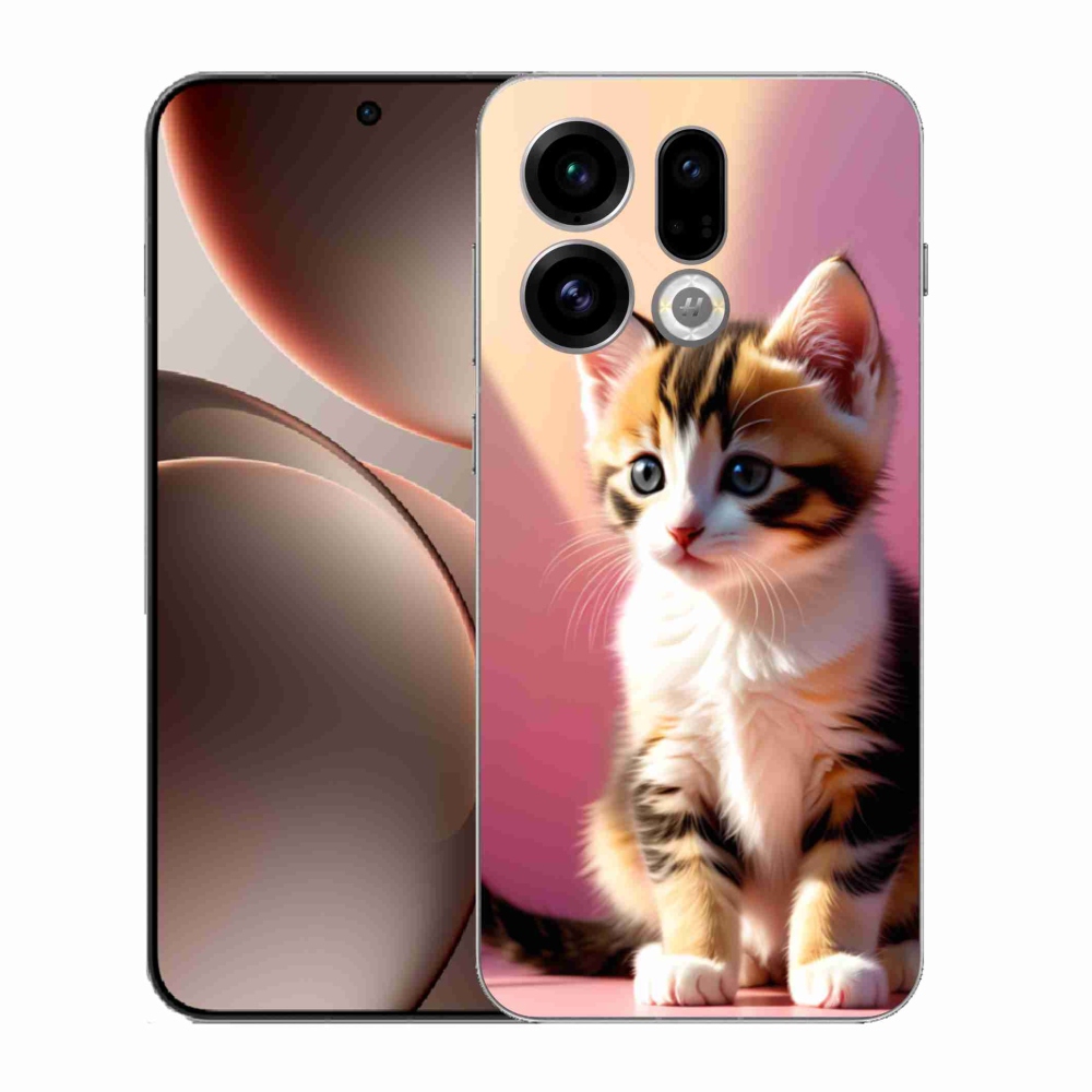 Gelový kryt mmCase na Oppo Find X9 - zvědavé kotě 2