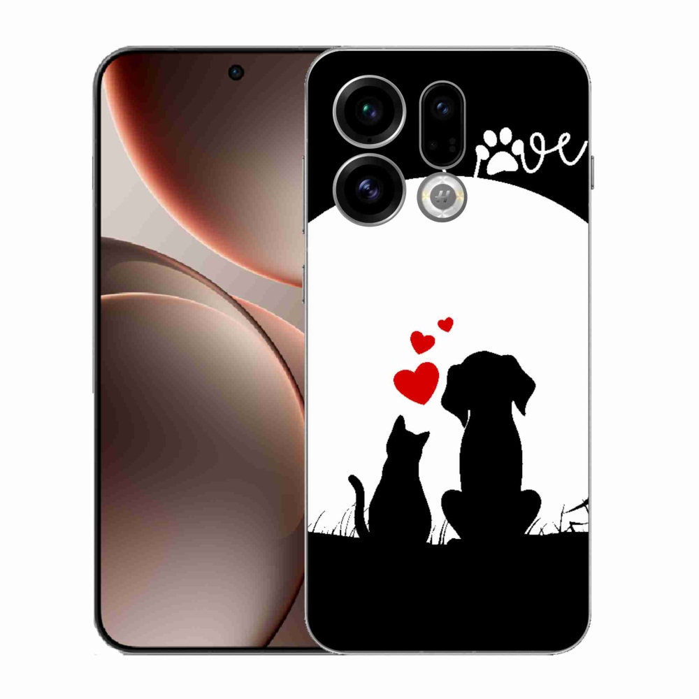 Gelový kryt mmCase na Oppo Find X9 - zvířecí láska