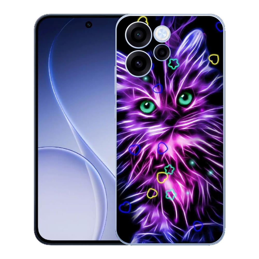 Gelový kryt mmCase na Oppo Reno 15 FS 5G - abstraktní kočka